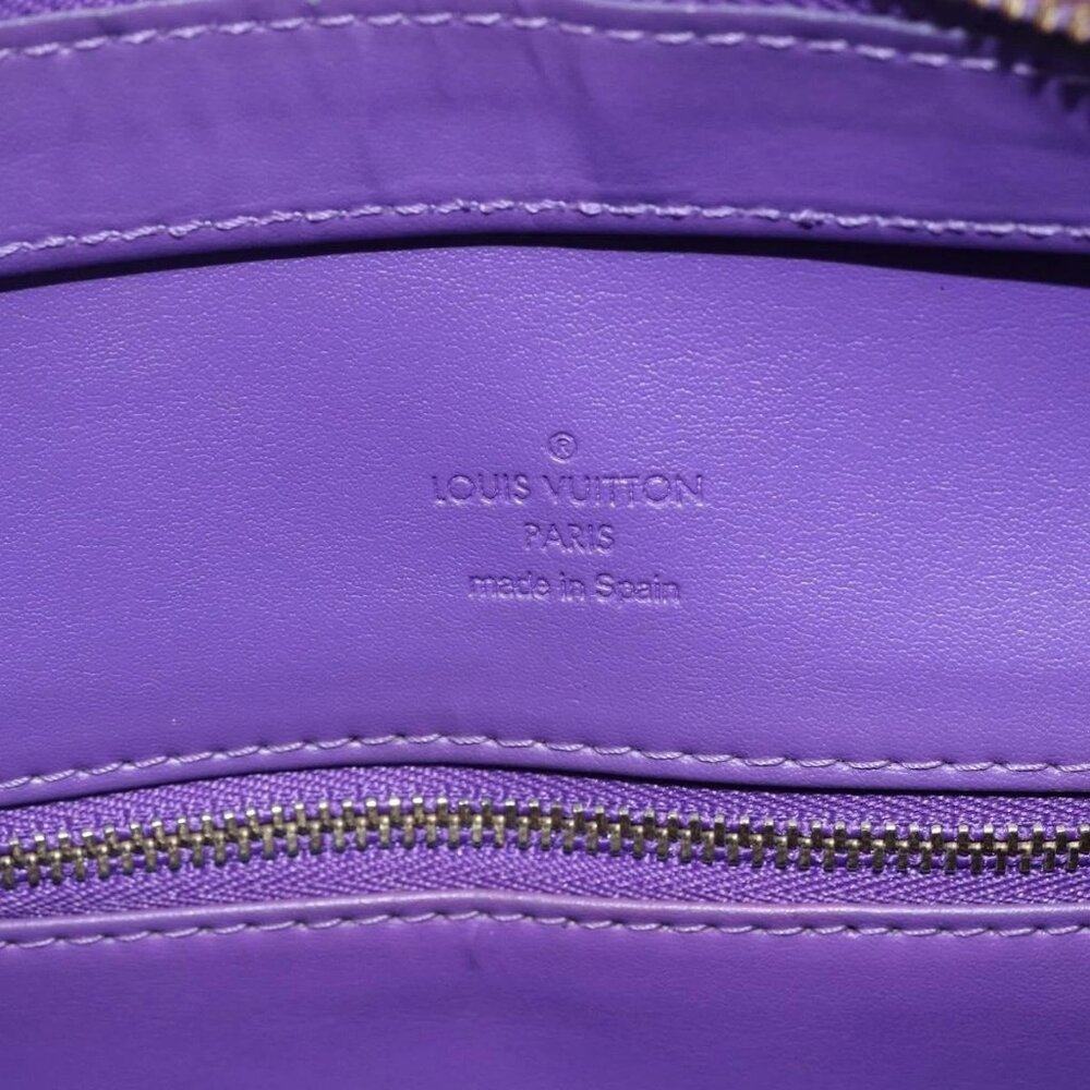 LOUIS VUITTON Monogram Vernis Houston Hand Bag Purple Viole M91093 Auth 152339 - Picture 13 of 16